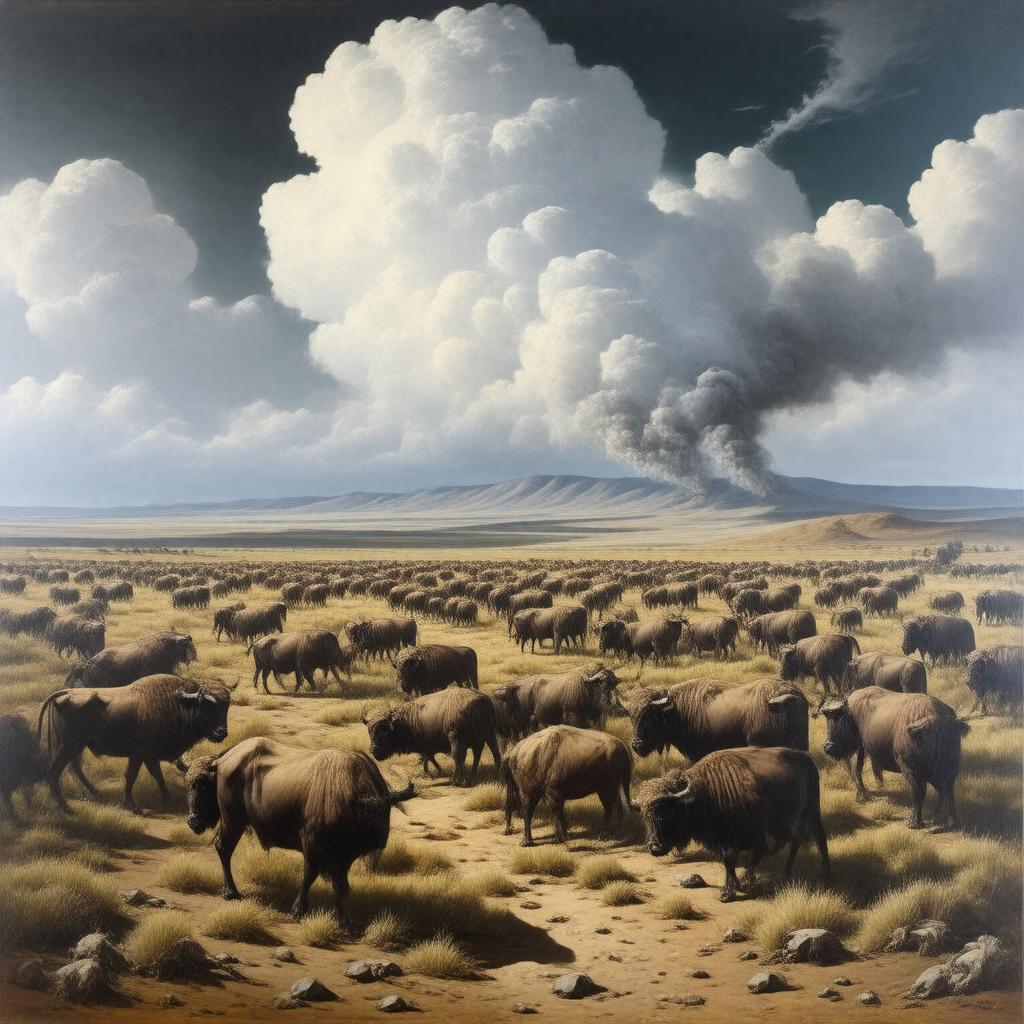 AI-created image of Genocide (The Killing of the Buffalo)