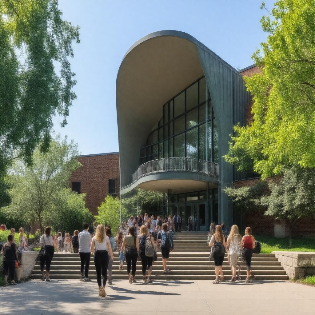 AI-created image of George A. Spiva Library