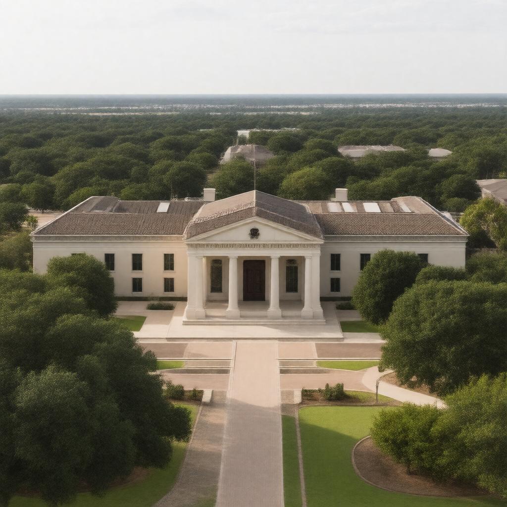 AI-created image of George Bush Presidential Library, College Station, Texas