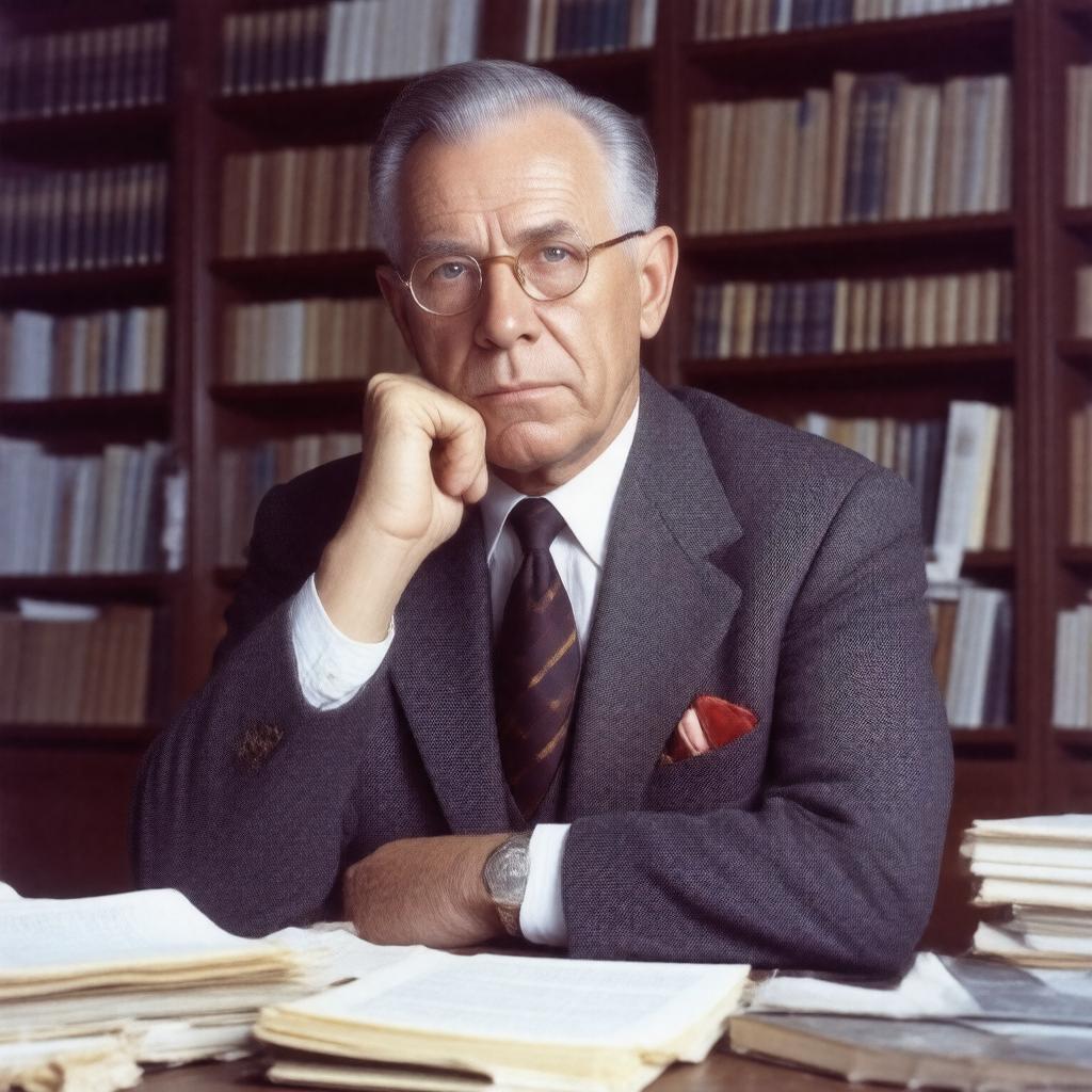 Click to view larger image AI-created image of George C. Homans