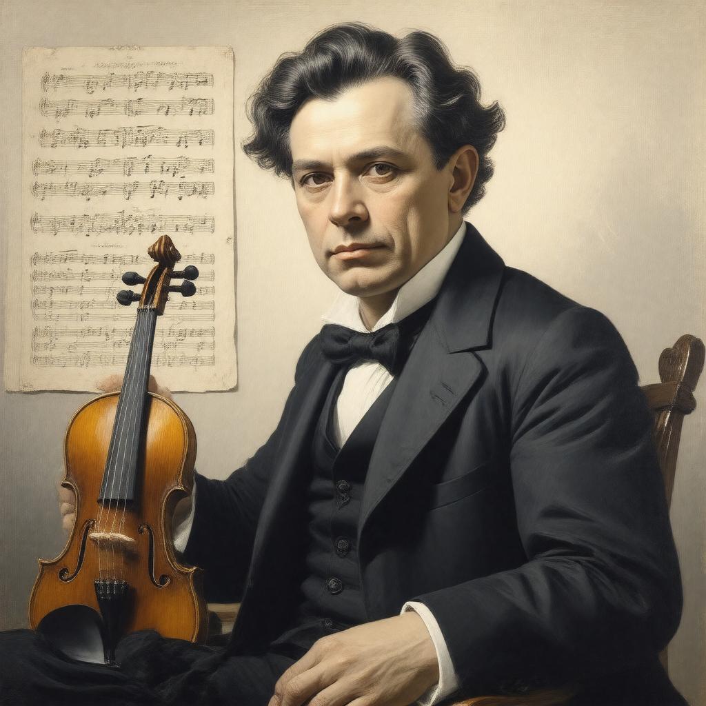 AI-created image of George Enescu