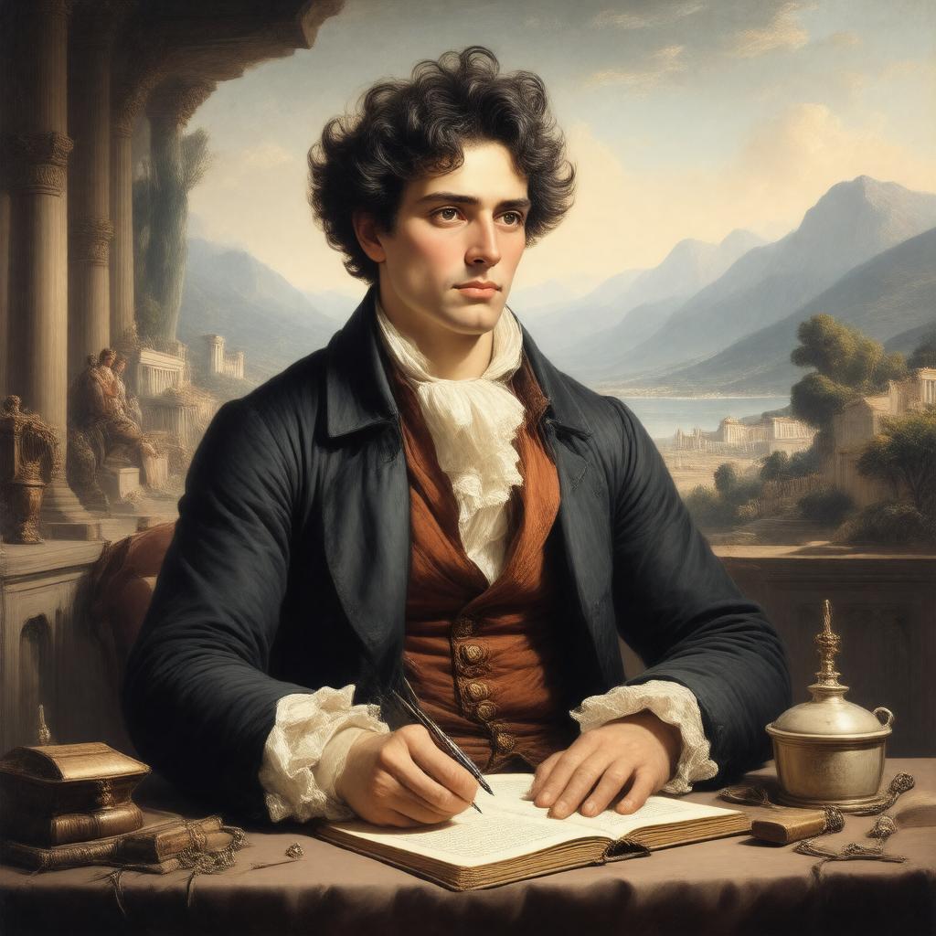 Click to view larger image AI-created image of George Gordon Byron, 6th Baron Byron