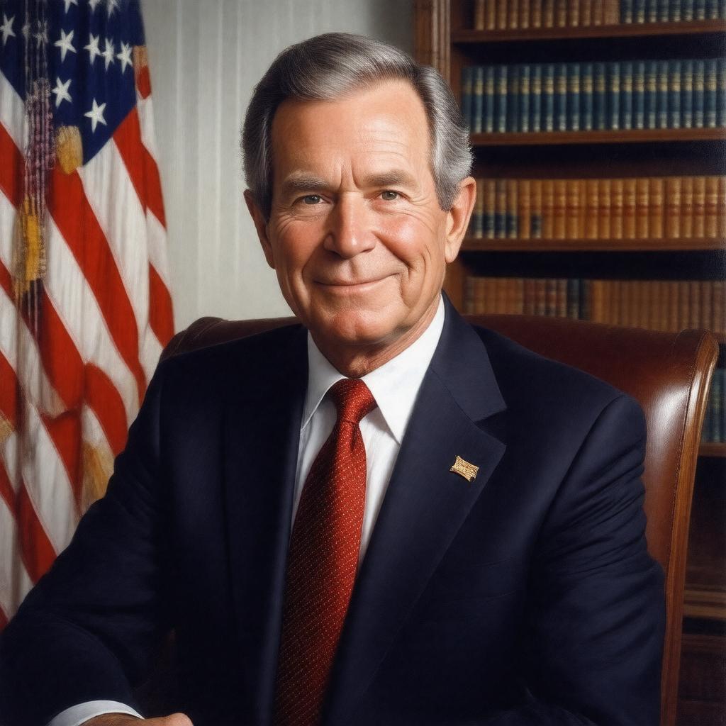 AI-created image of George H. W. Bush