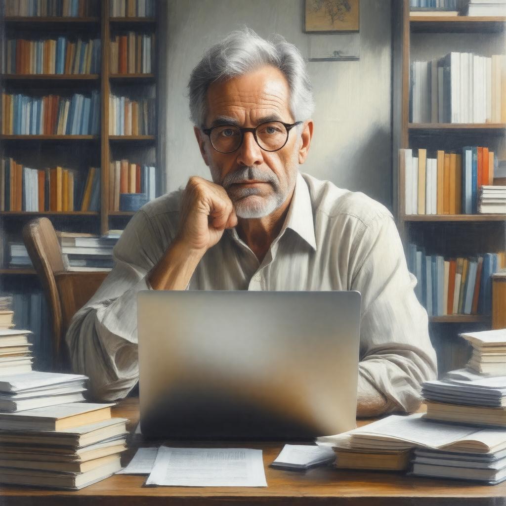 AI-created image of George Packer