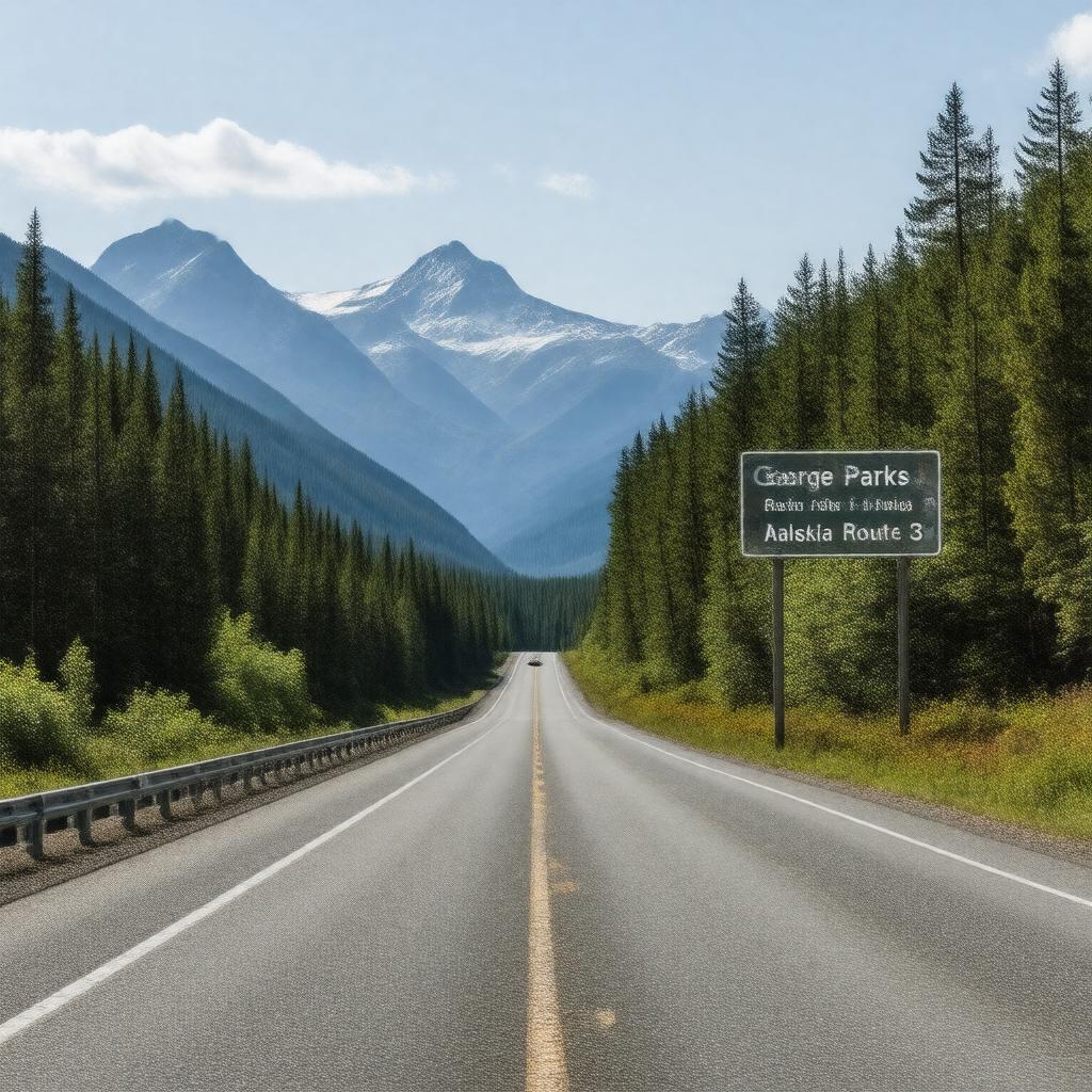 AI-created image of George Parks Highway
