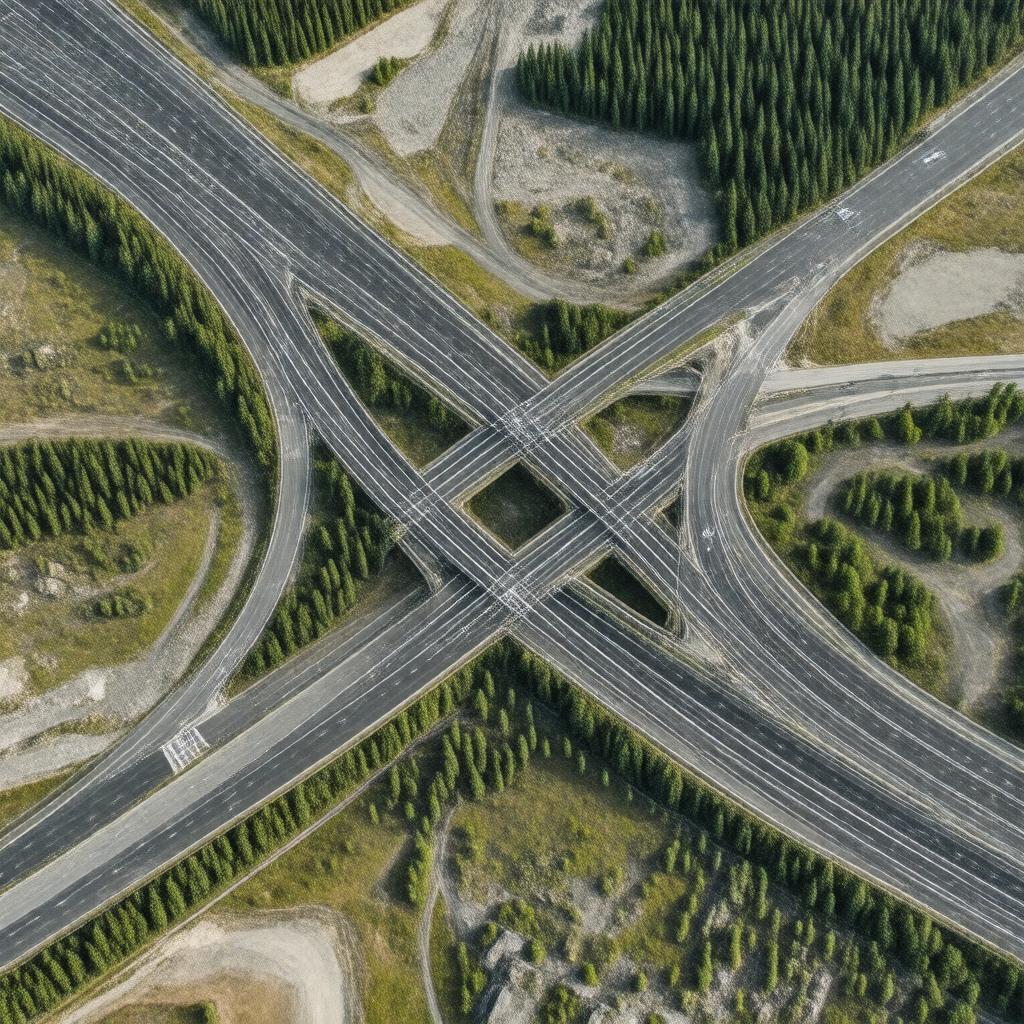 AI-created image of George Parks Highway Interchange, near Wasilla