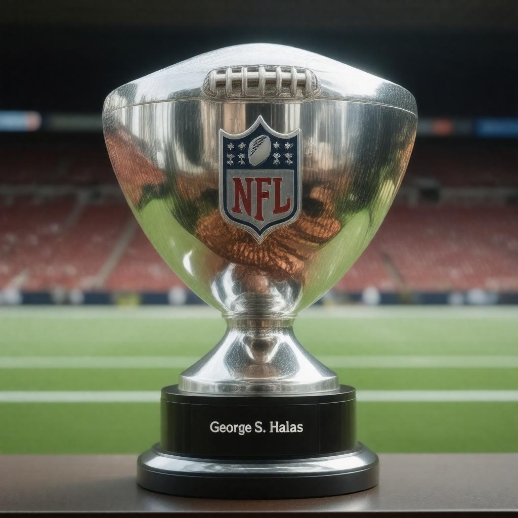 Click to view larger image AI-created image of George S. Halas Trophy