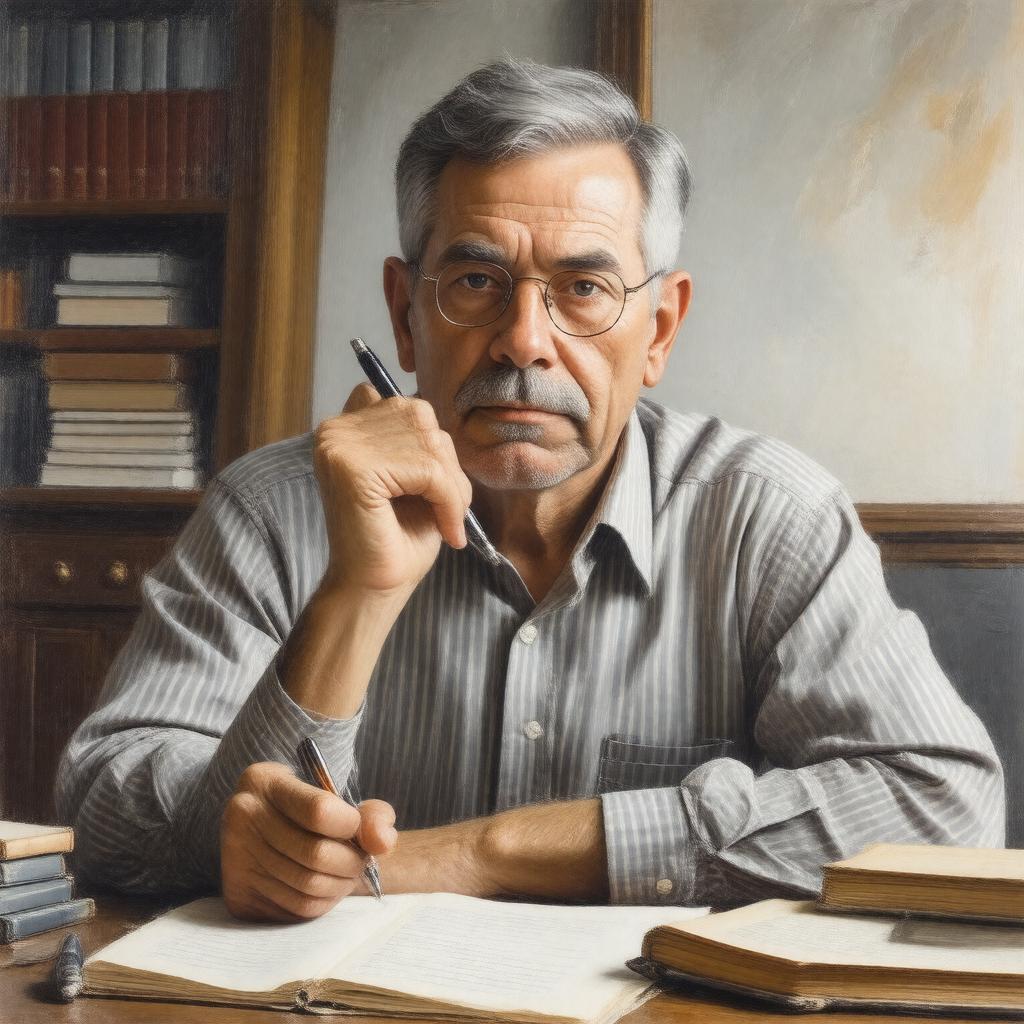 AI-created image of George Scialabba