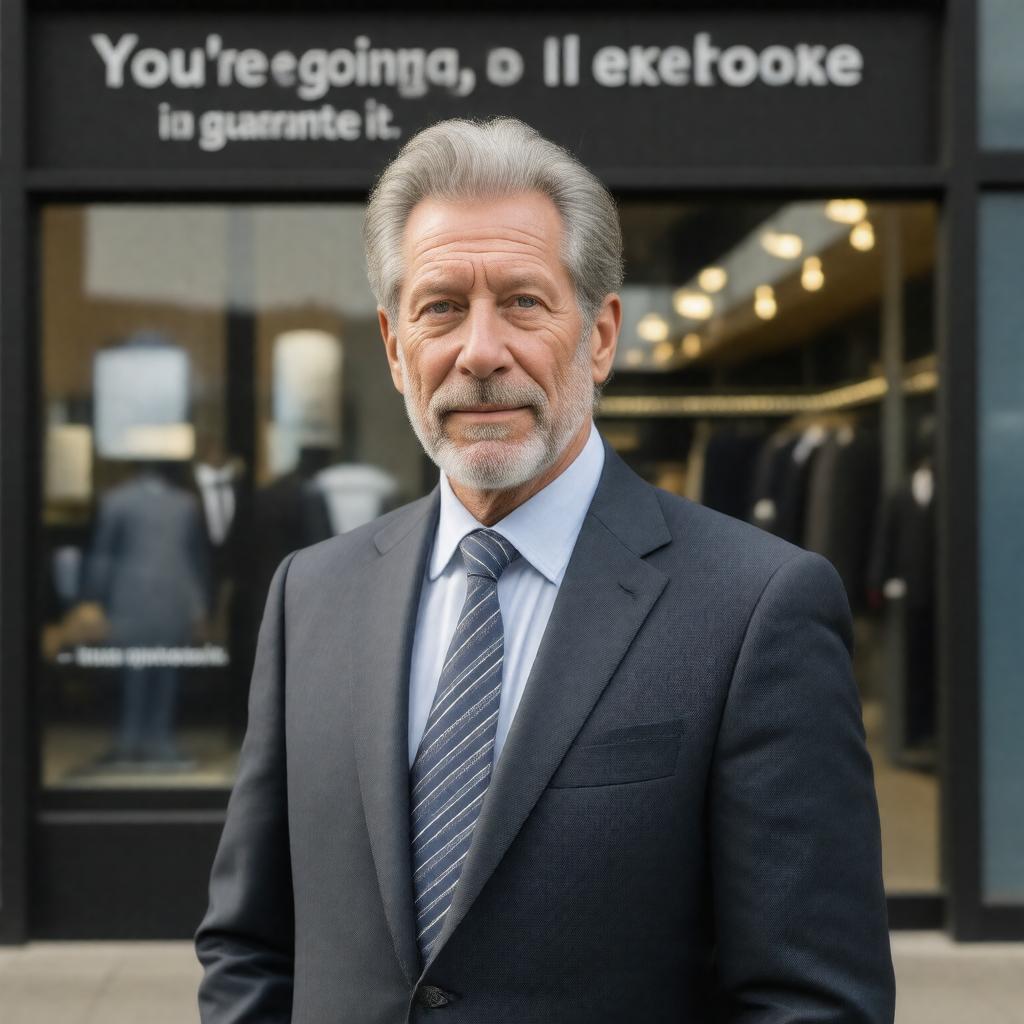 Click to view larger image AI-created image of George Zimmer