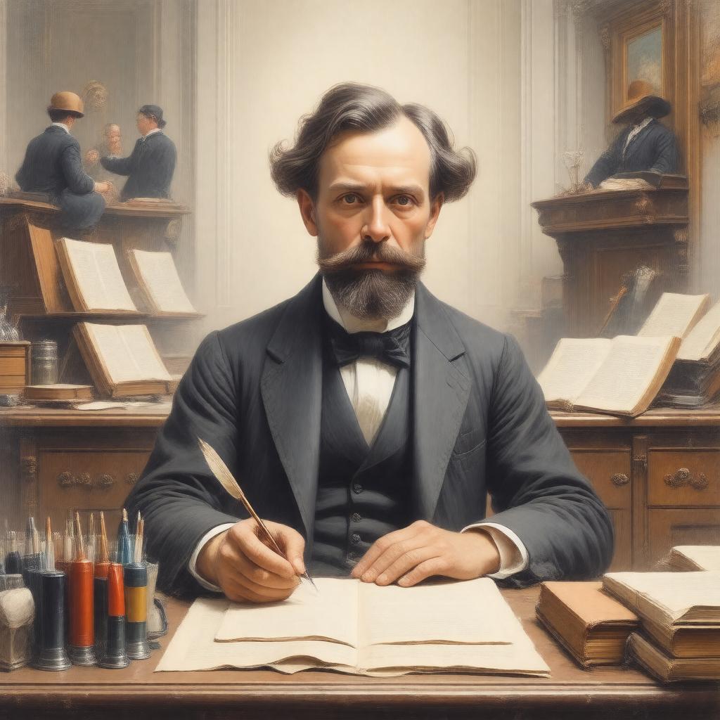 AI-created image of George du Maurier