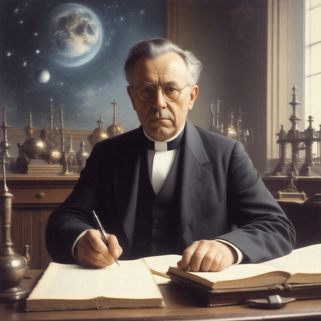 AI-created image of Georges Lemaître