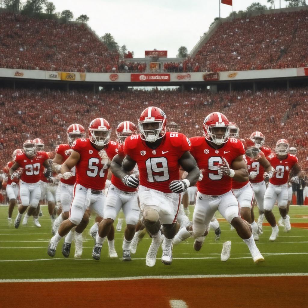AI-created image of Georgia Bulldogs football