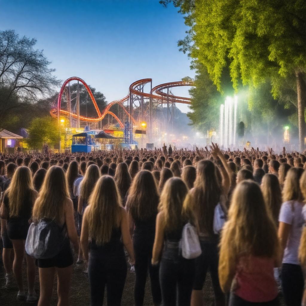 Click to view larger image AI-created image of Georgia Tech Night at Six Flags