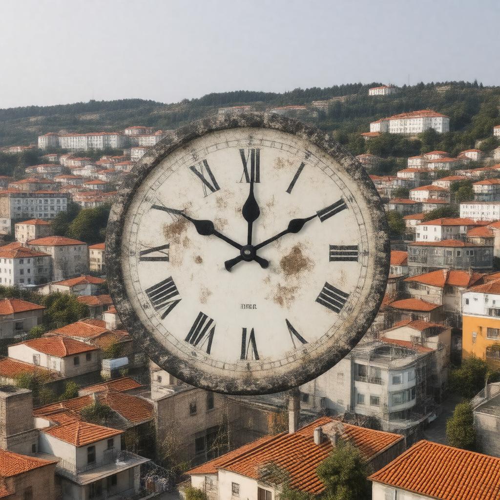 AI-created image of Georgian Time (UTC+4)