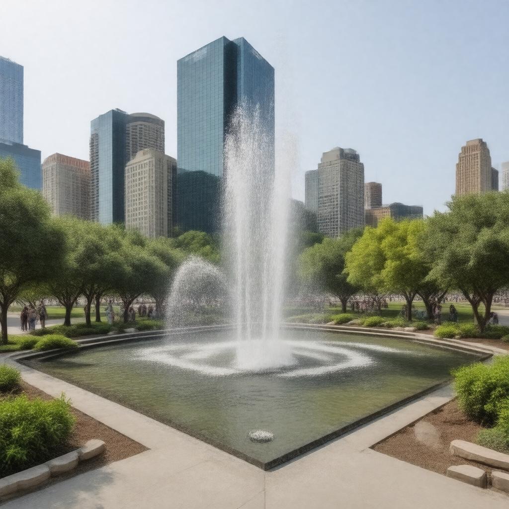 AI-created image of Gerald D. Hines Waterwall Park