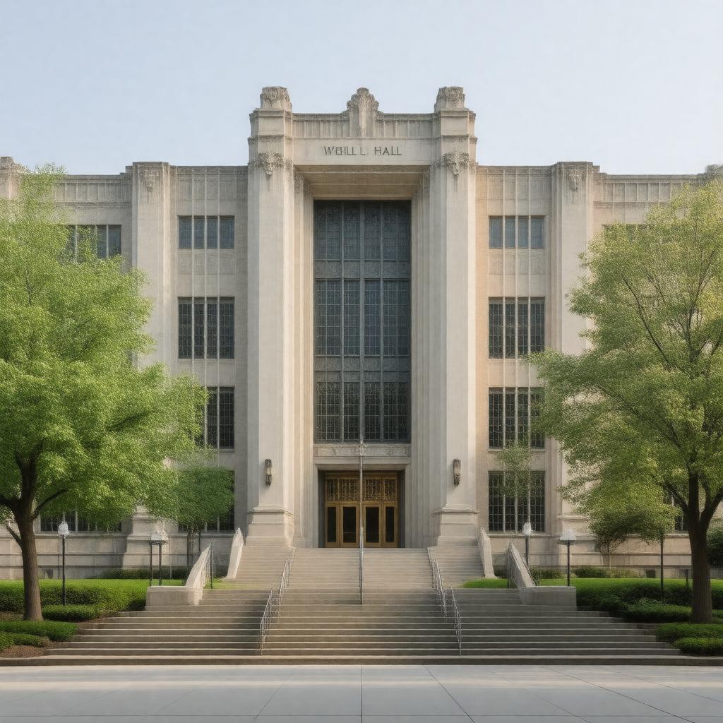 Click to view larger image AI-created image of Gerald R. Ford School of Public Policy