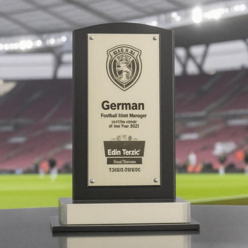 Click to view larger image AI-created image of German Football Manager of the Year 2021