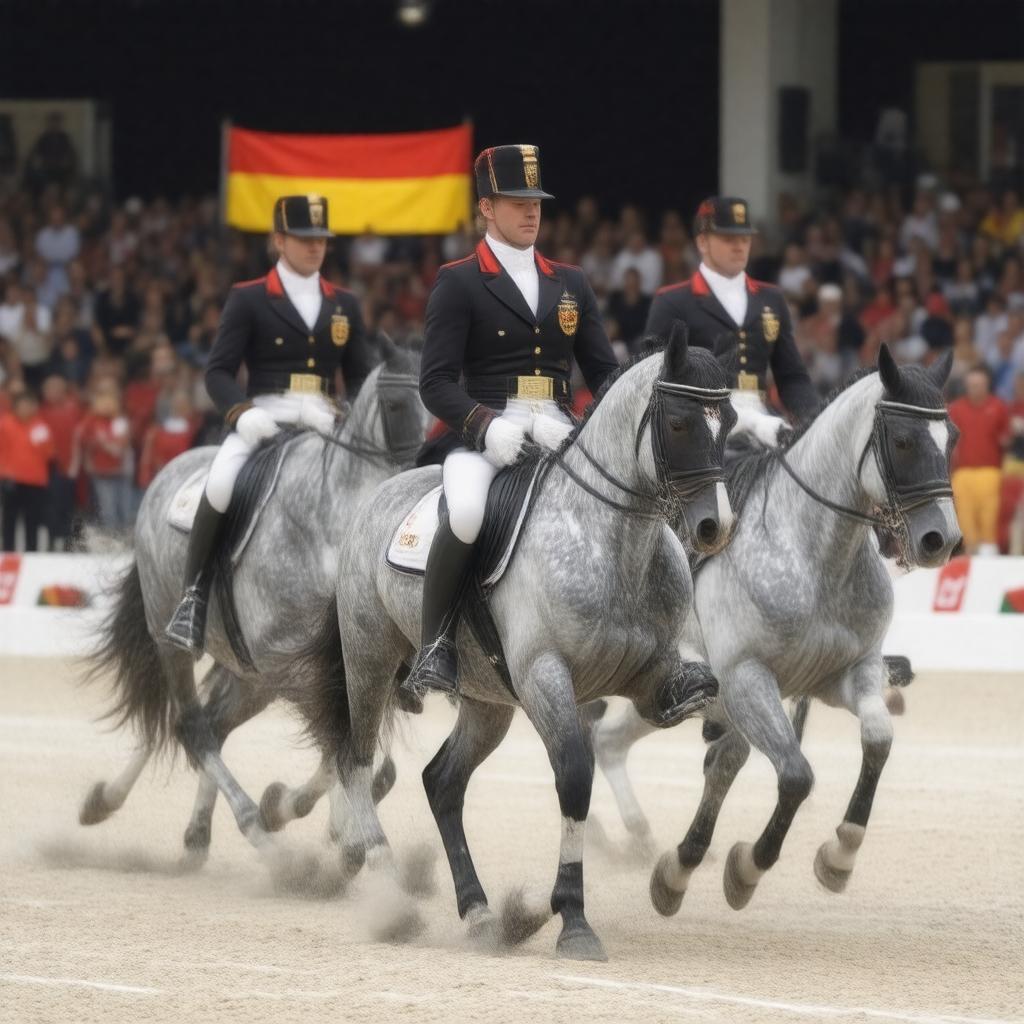 AI-created image of Germany equestrian team