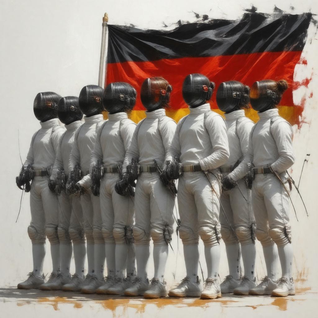 AI-created image of Germany fencing team