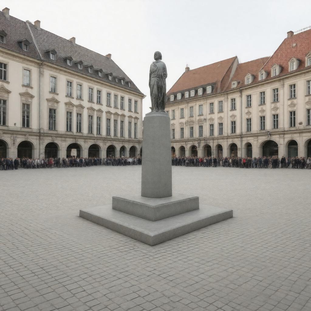 AI-created image of Geschwister-Scholl-Platz, Munich
