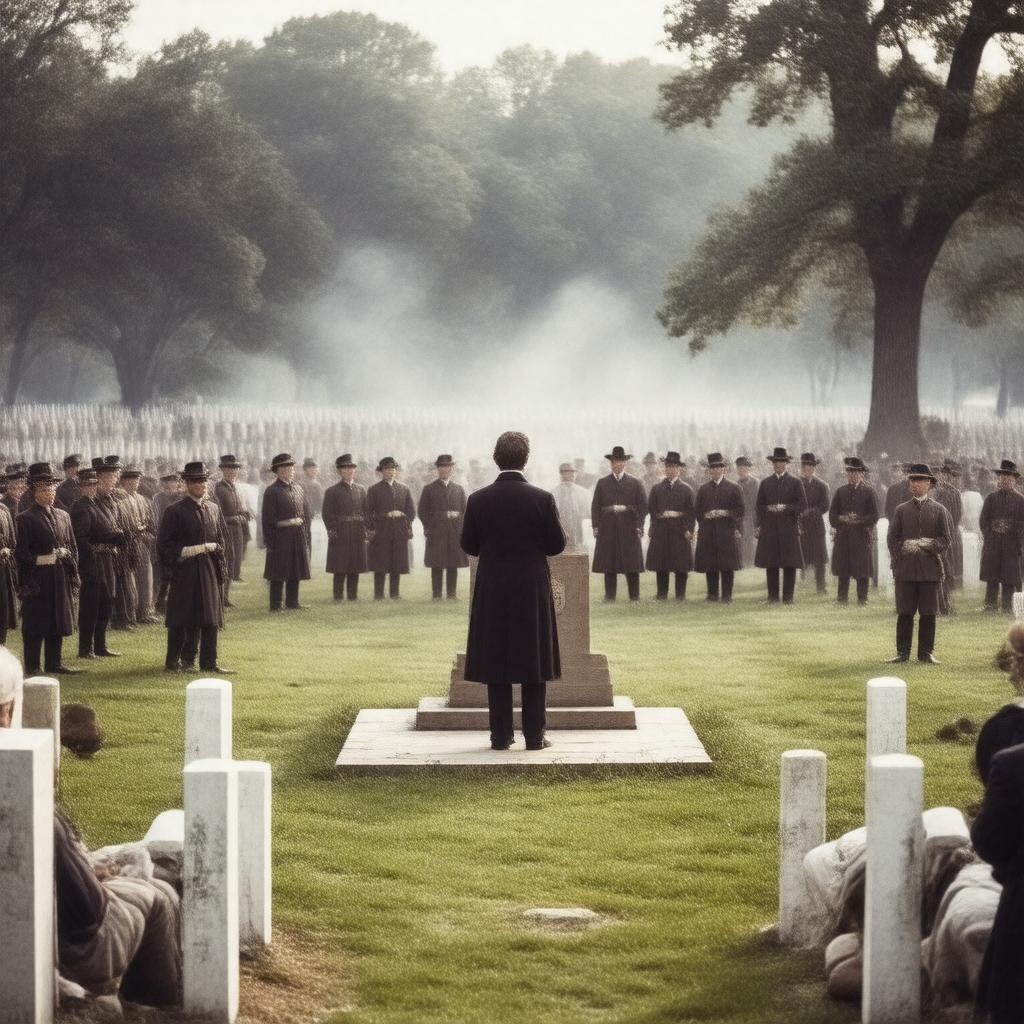 Click to view larger image AI-created image of Gettysburg Address