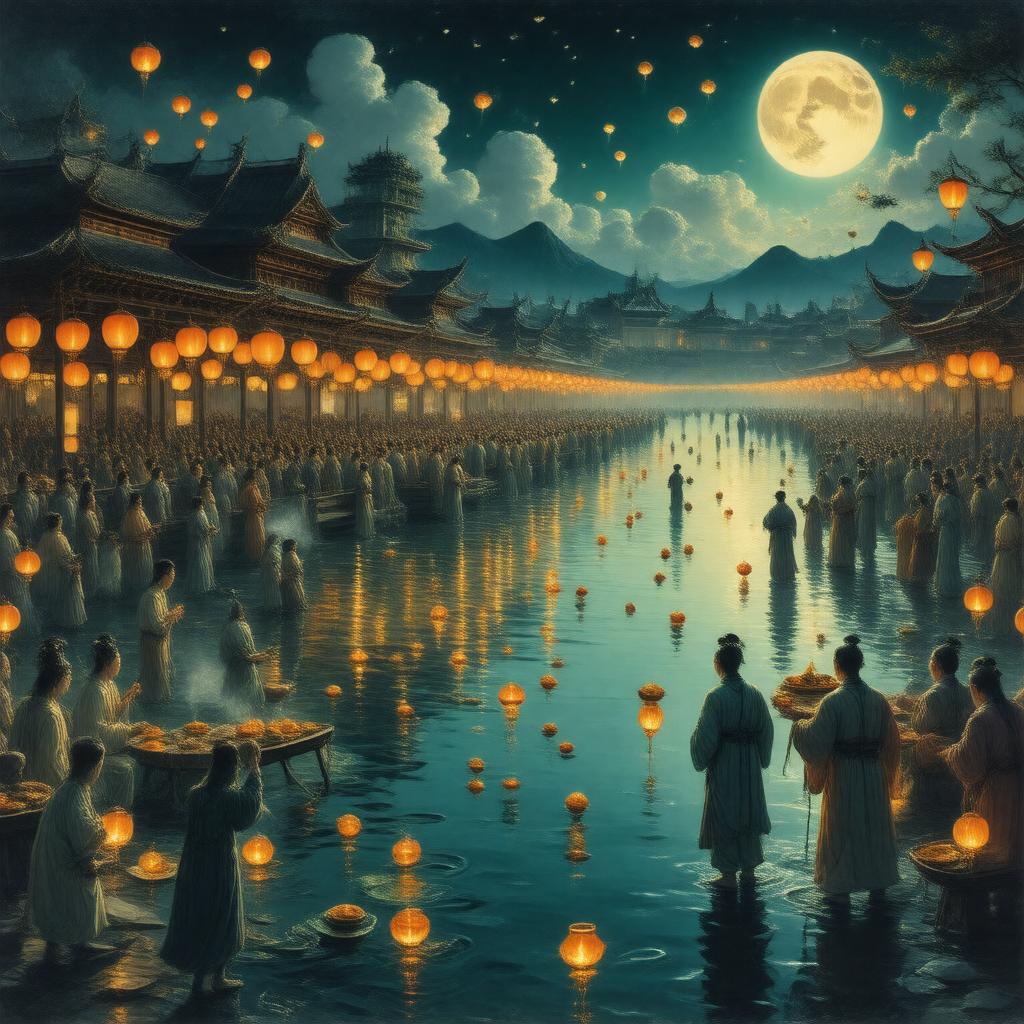 AI-created image of Ghost Festival (China)