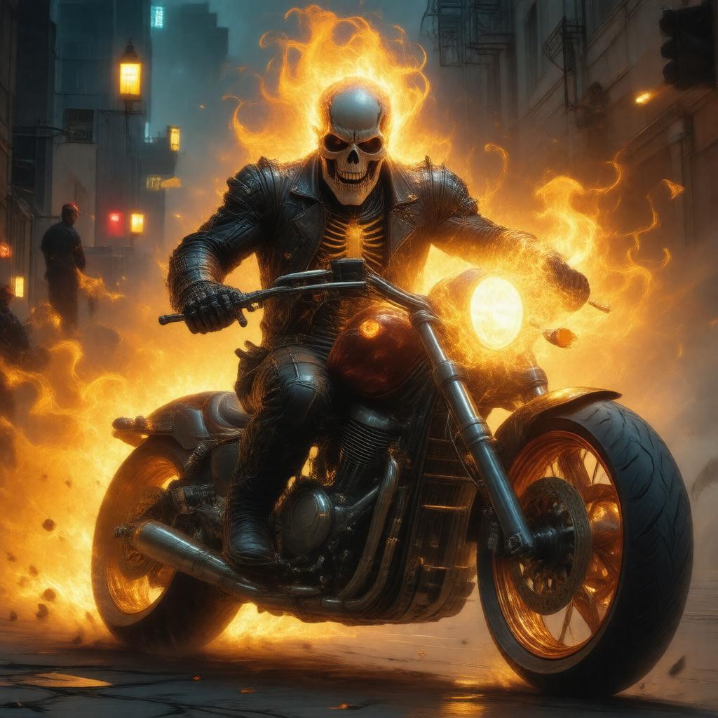 AI-created image of Ghost Rider
