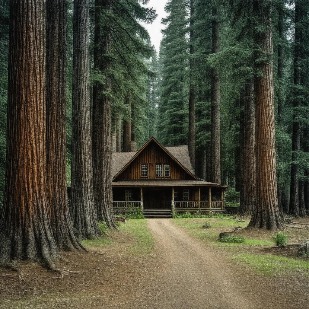 AI-created image of Giant Forest Lodge Historic District