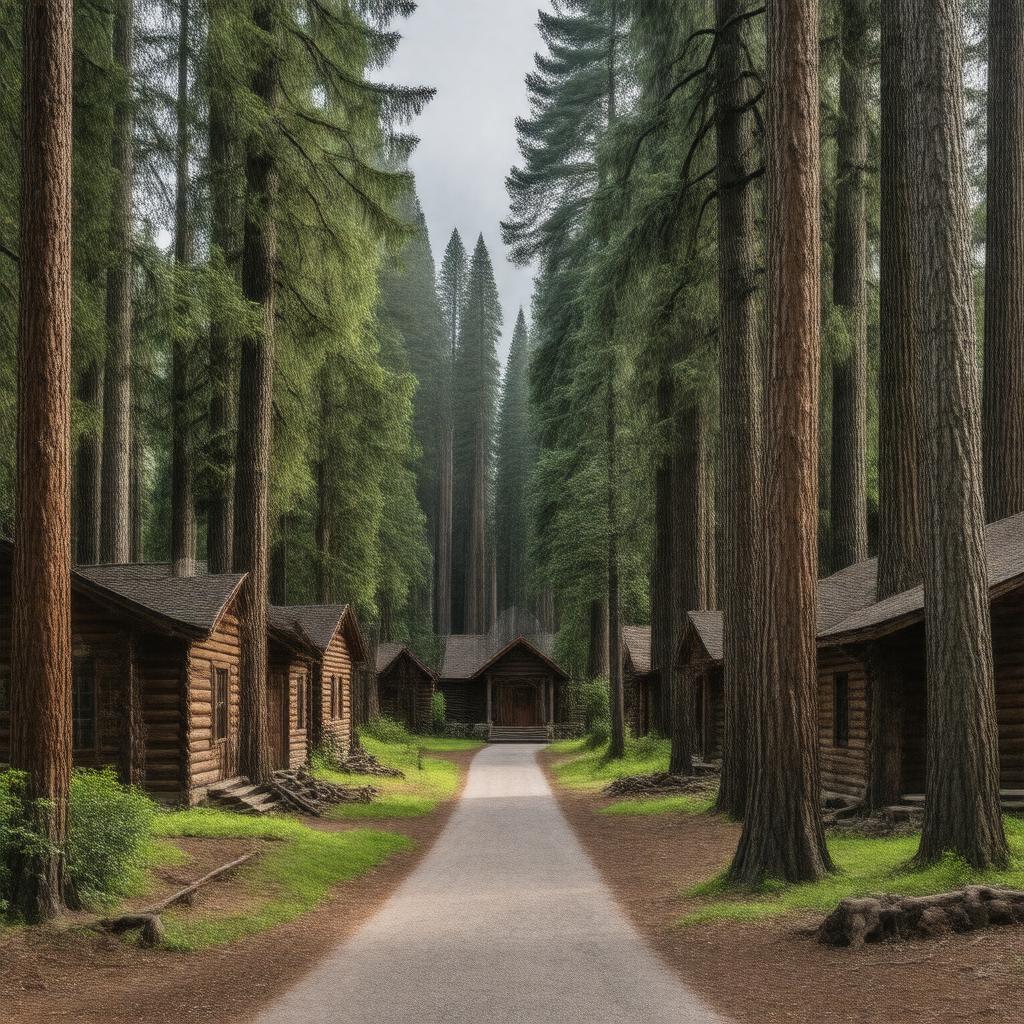AI-created image of Giant Forest Village-Camp Kaweah Historic District
