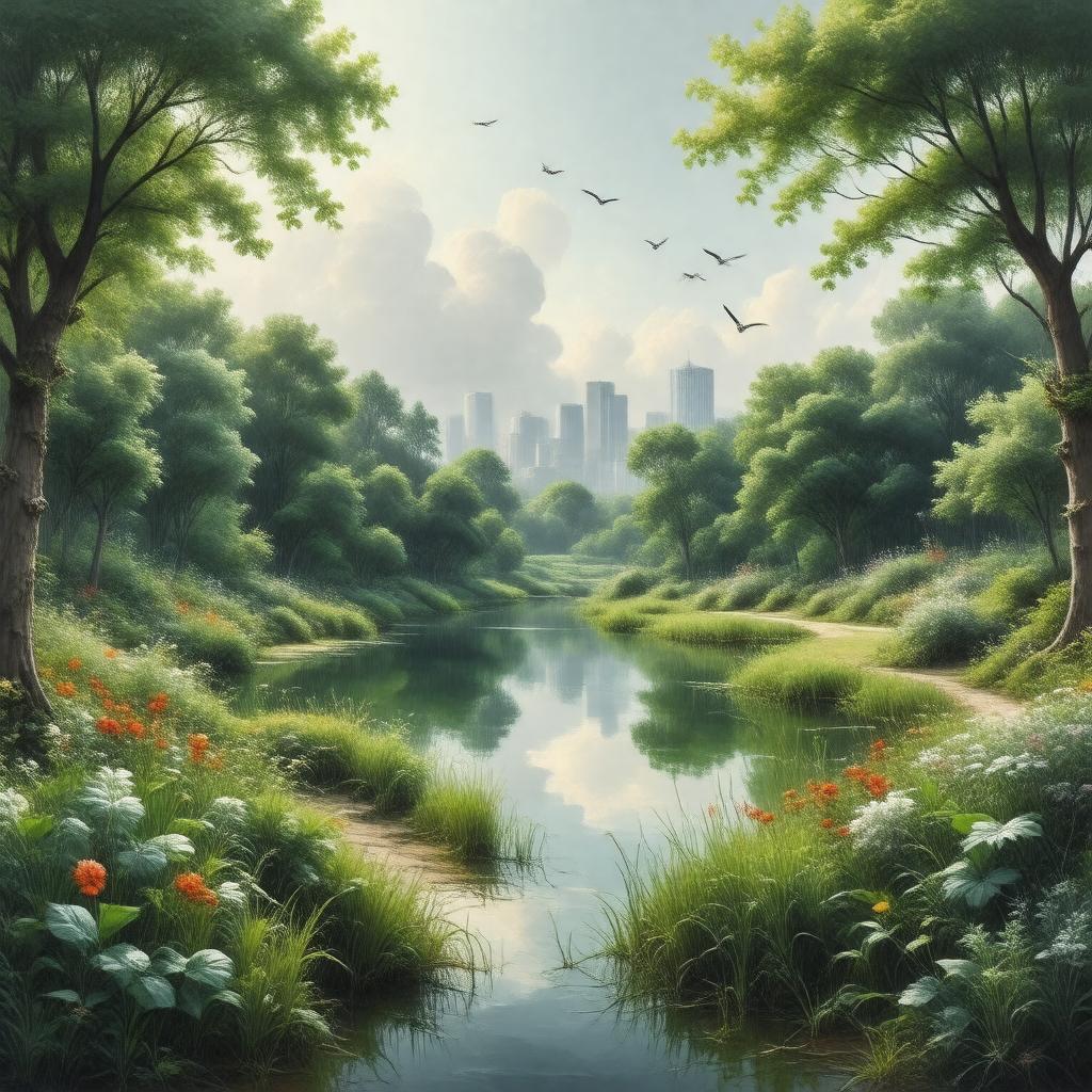 AI-created image of Gillespie Park Local Nature Reserve