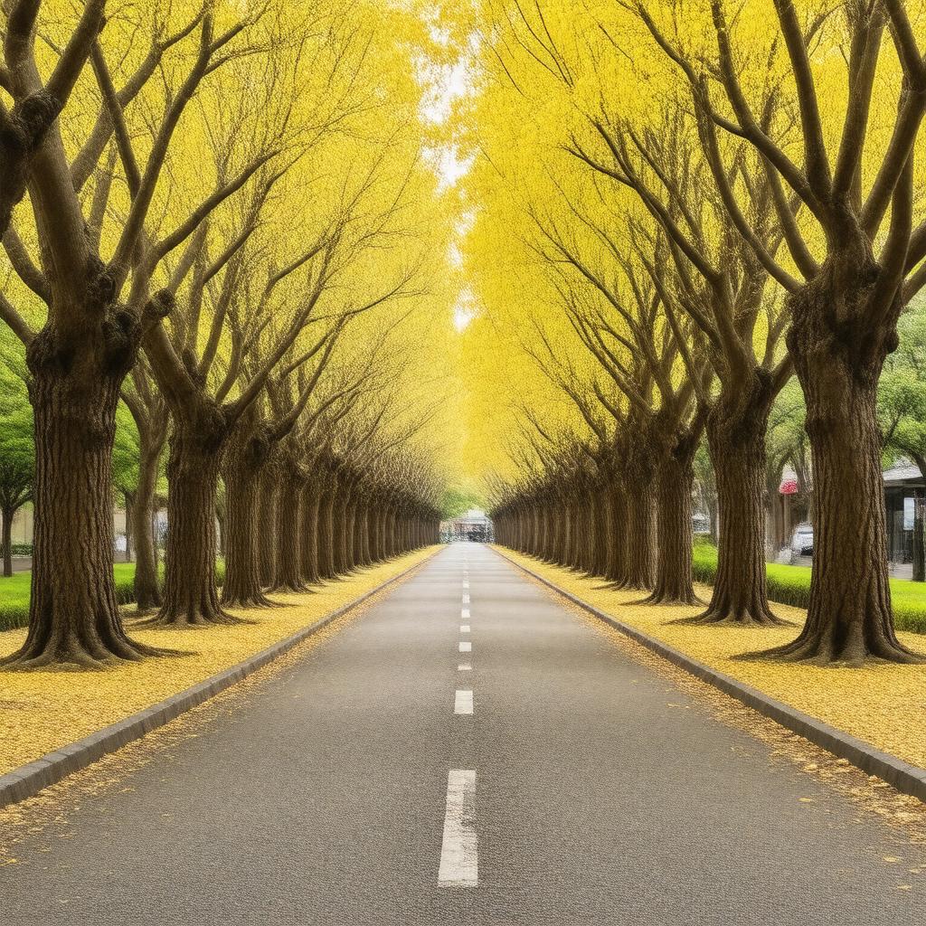 AI-created image of Ginkgo Avenue