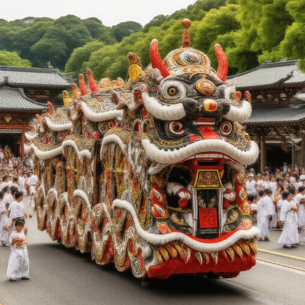 Click to view larger image AI-created image of Gion Matsuri