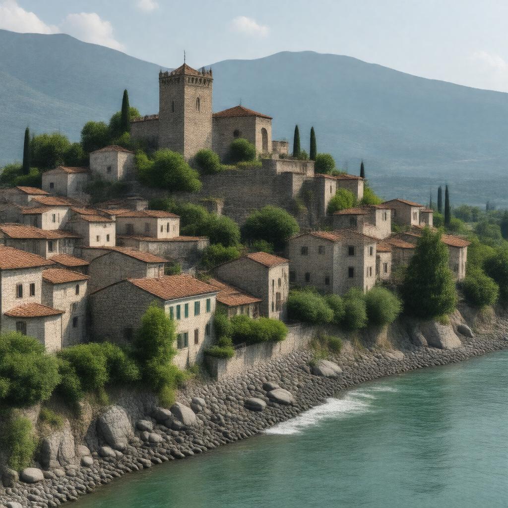 AI-created image of Gjirokastër