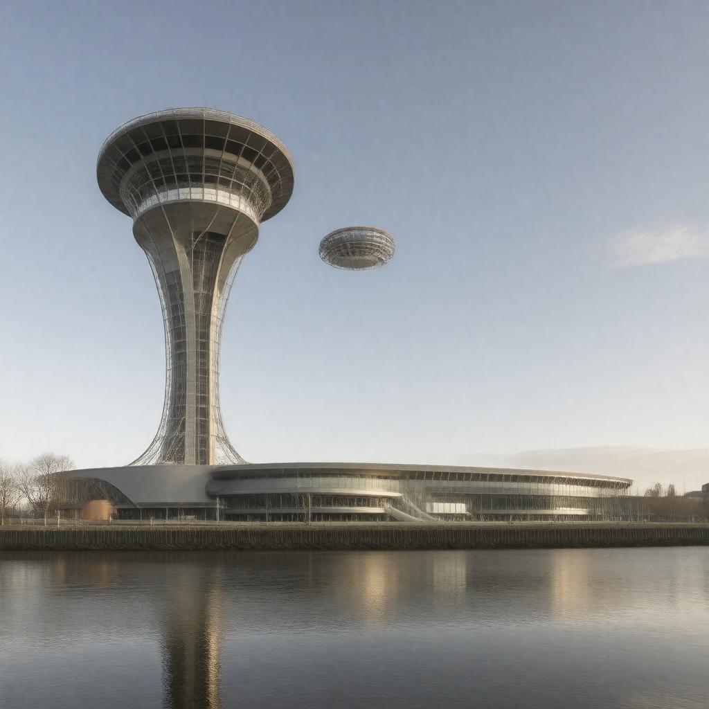 AI-created image of Glasgow Science Centre