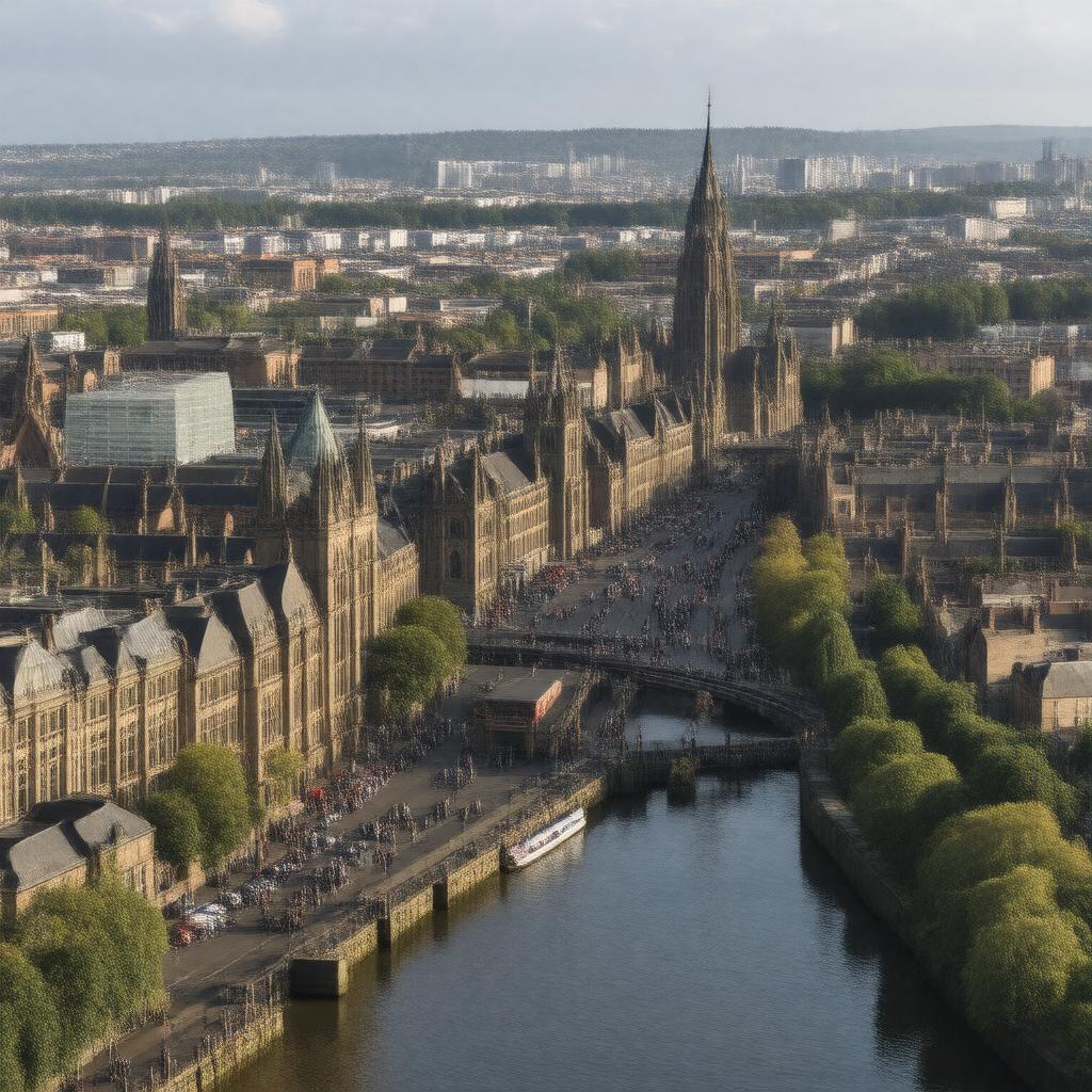 AI-created image of Glasgow, Scotland