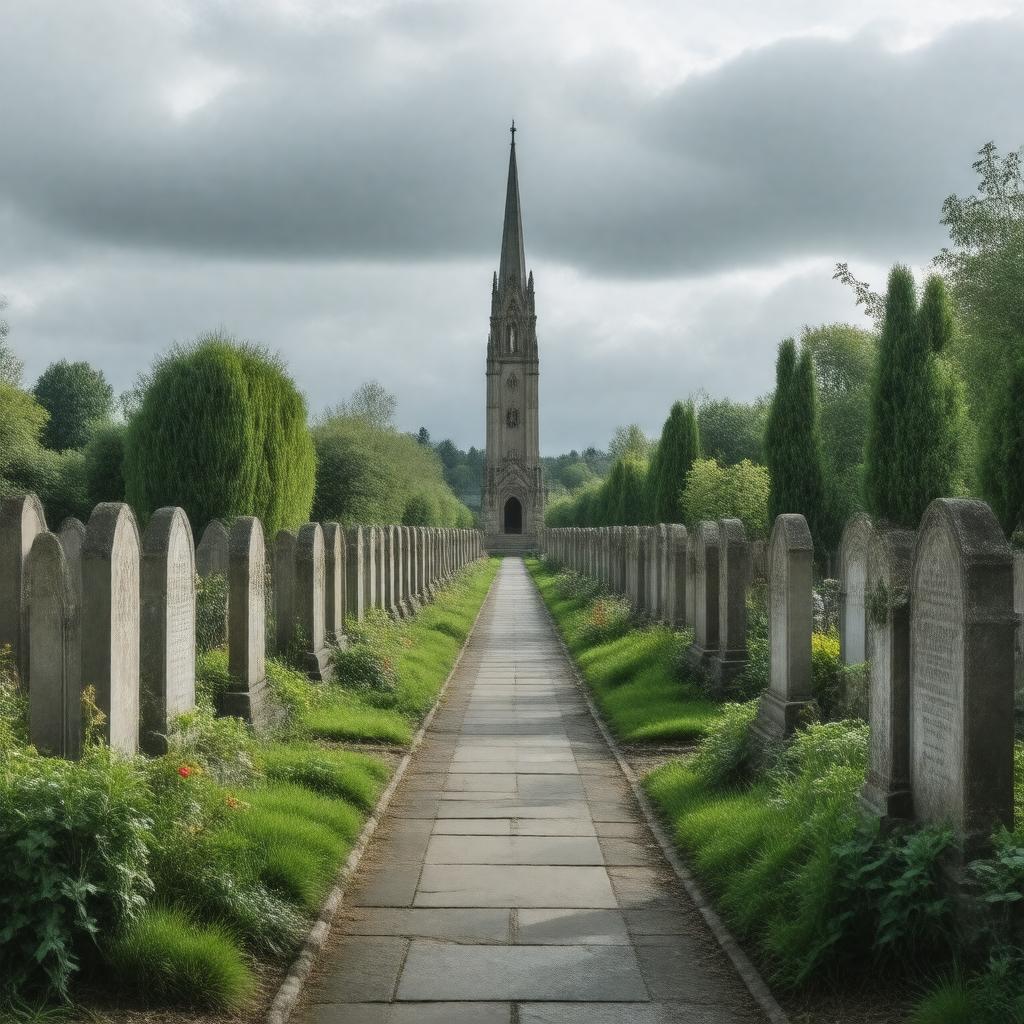 AI-created image of Glasnevin Cemetery, Dublin