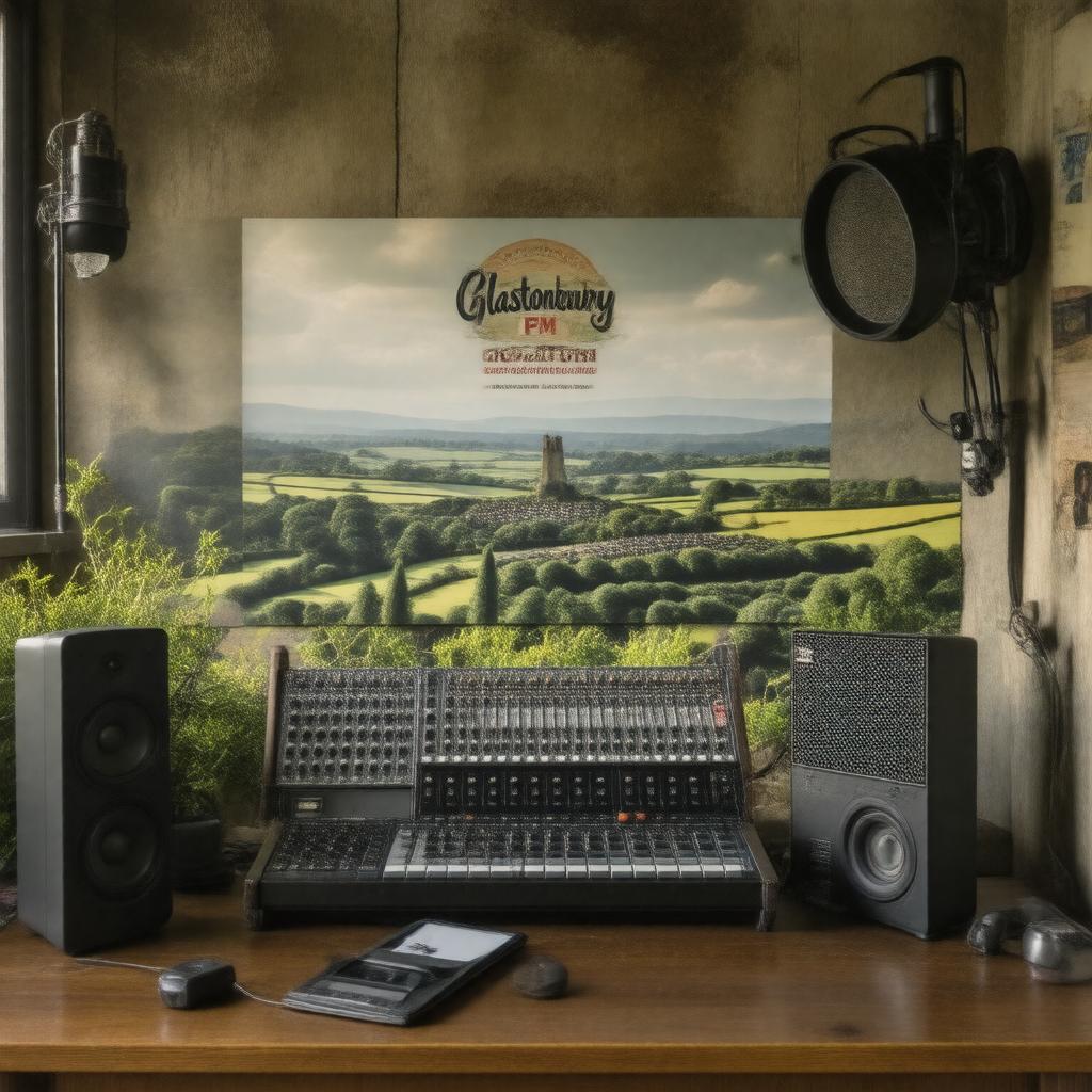 AI-created image of Glastonbury FM