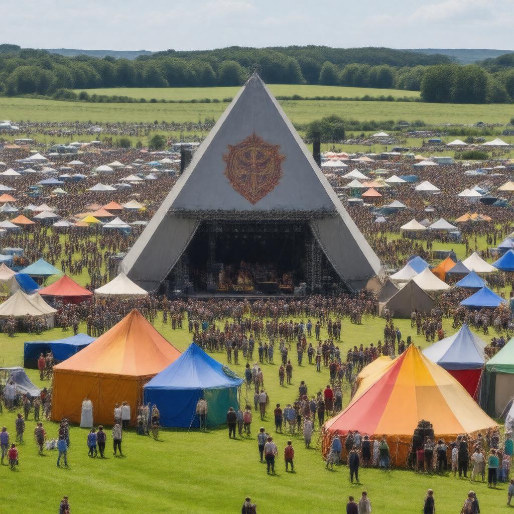AI-created image of Glastonbury Festival