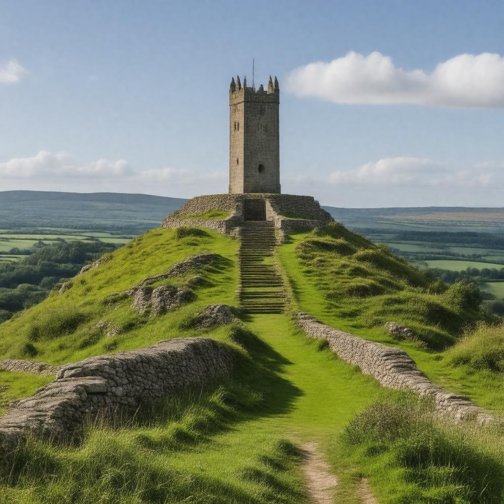 AI-created image of Glastonbury Tor