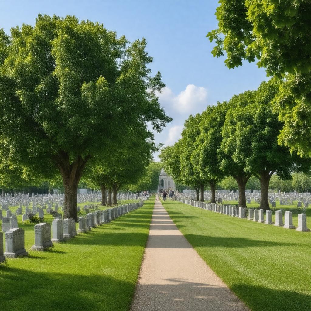 AI-created image of Glendale Cemetery, Des Moines, Iowa