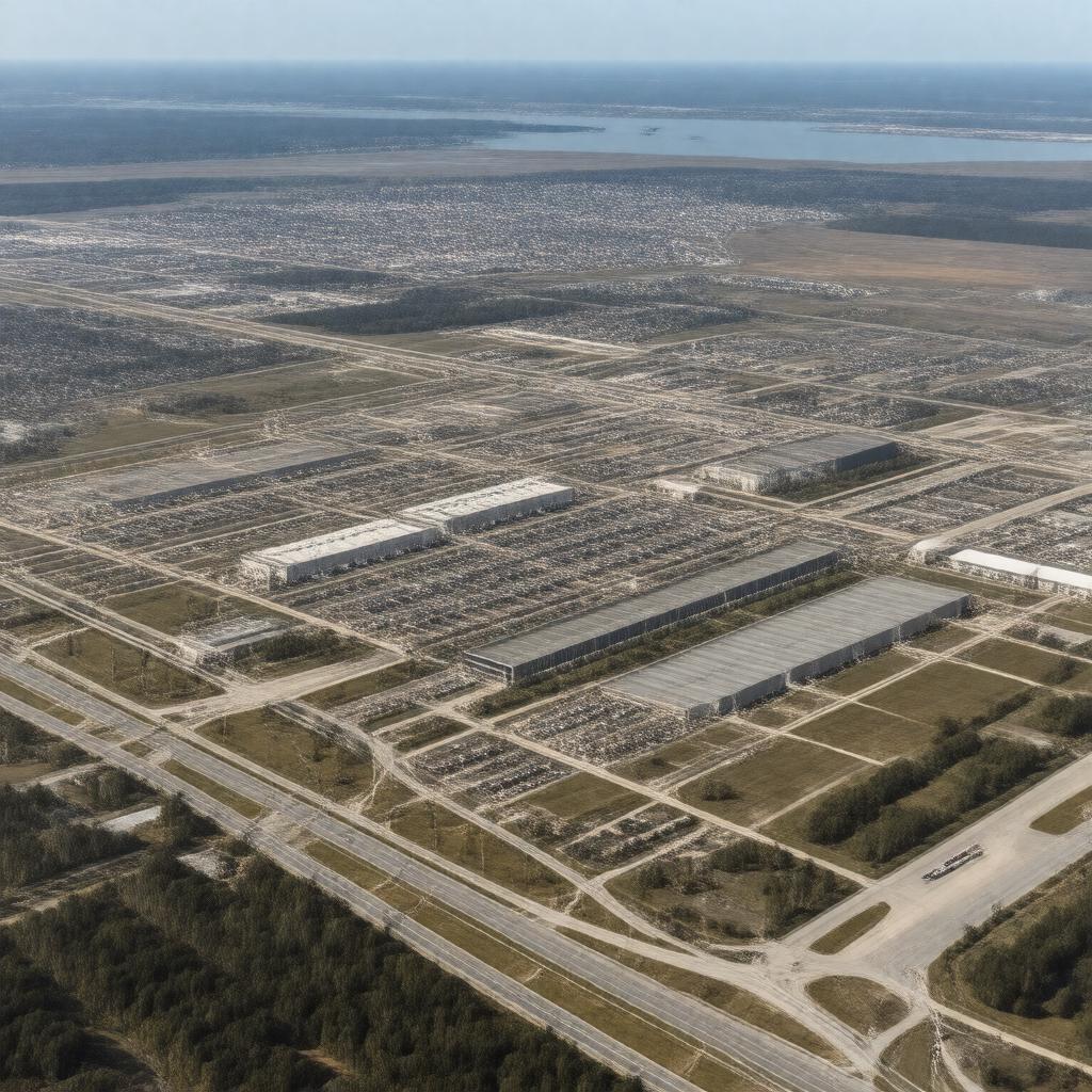 Click to view larger image AI-created image of Glenn L. Martin Aircraft Plant