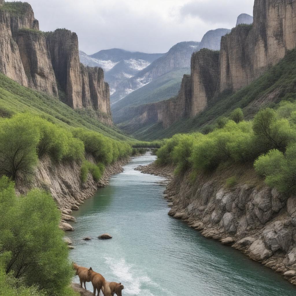 AI-created image of Glenwood Canyon