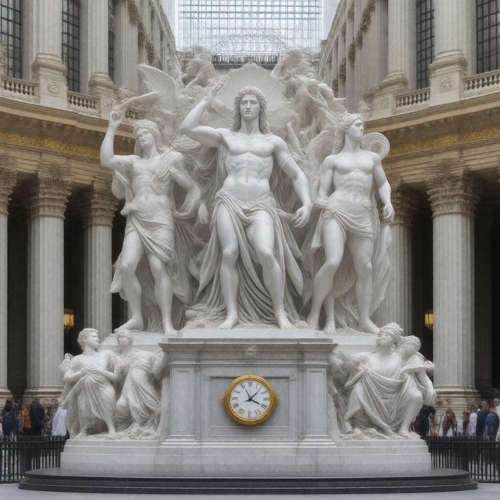 AI-created image of Glory of Commerce sculpture
