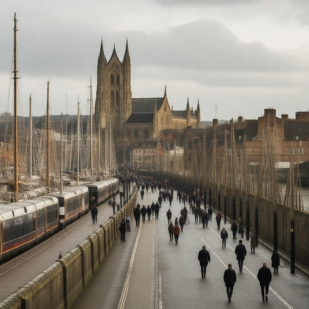 AI-created image of Gloucester, England