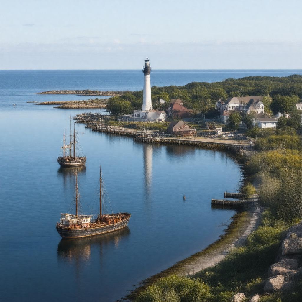 Click to view larger image AI-created image of Gloucester Harbor