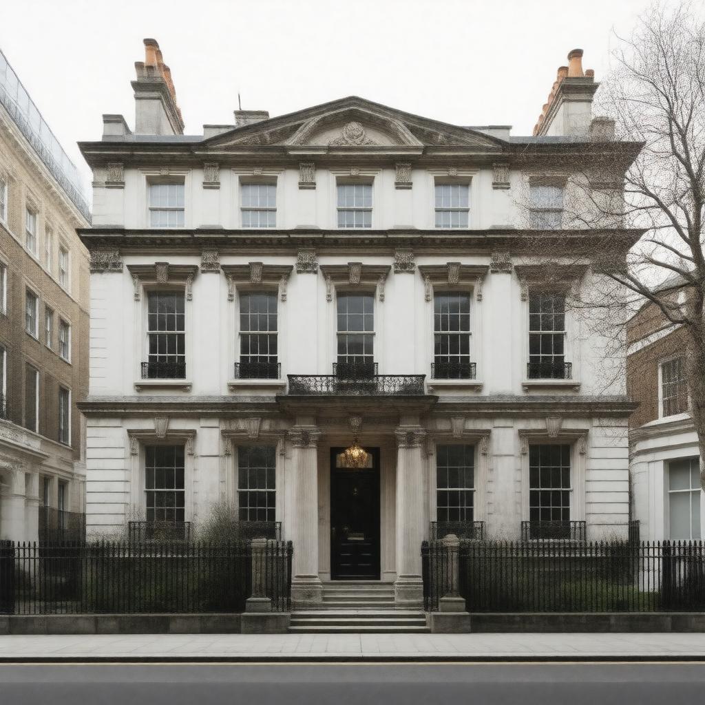 AI-created image of Gloucester House, Grosvenor Street, London
