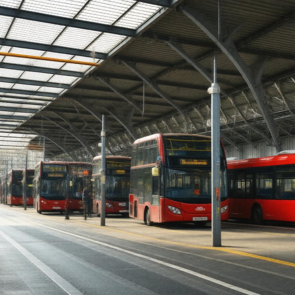 AI-created image of Gloucester bus station