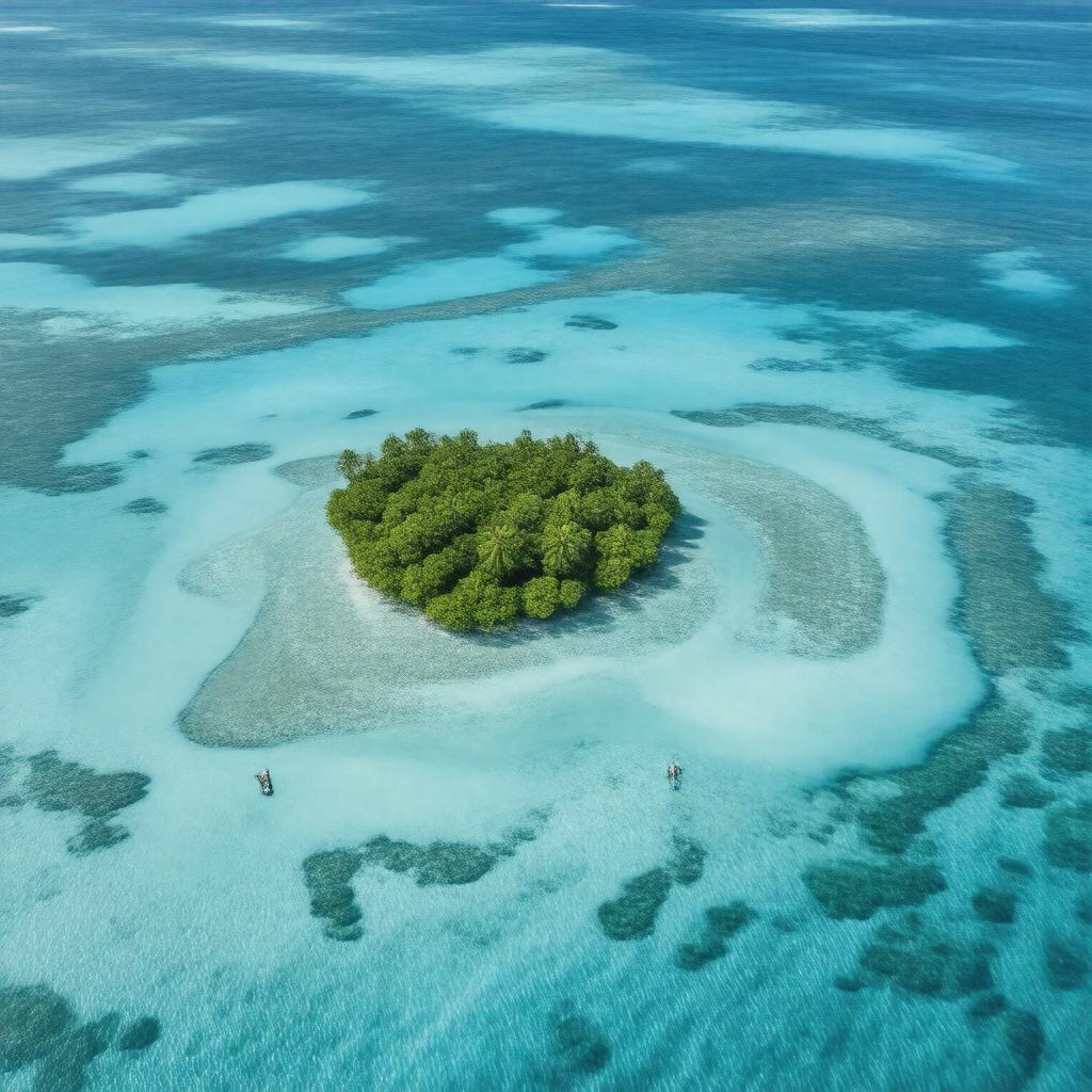 Click to view larger image AI-created image of Glover's Reef