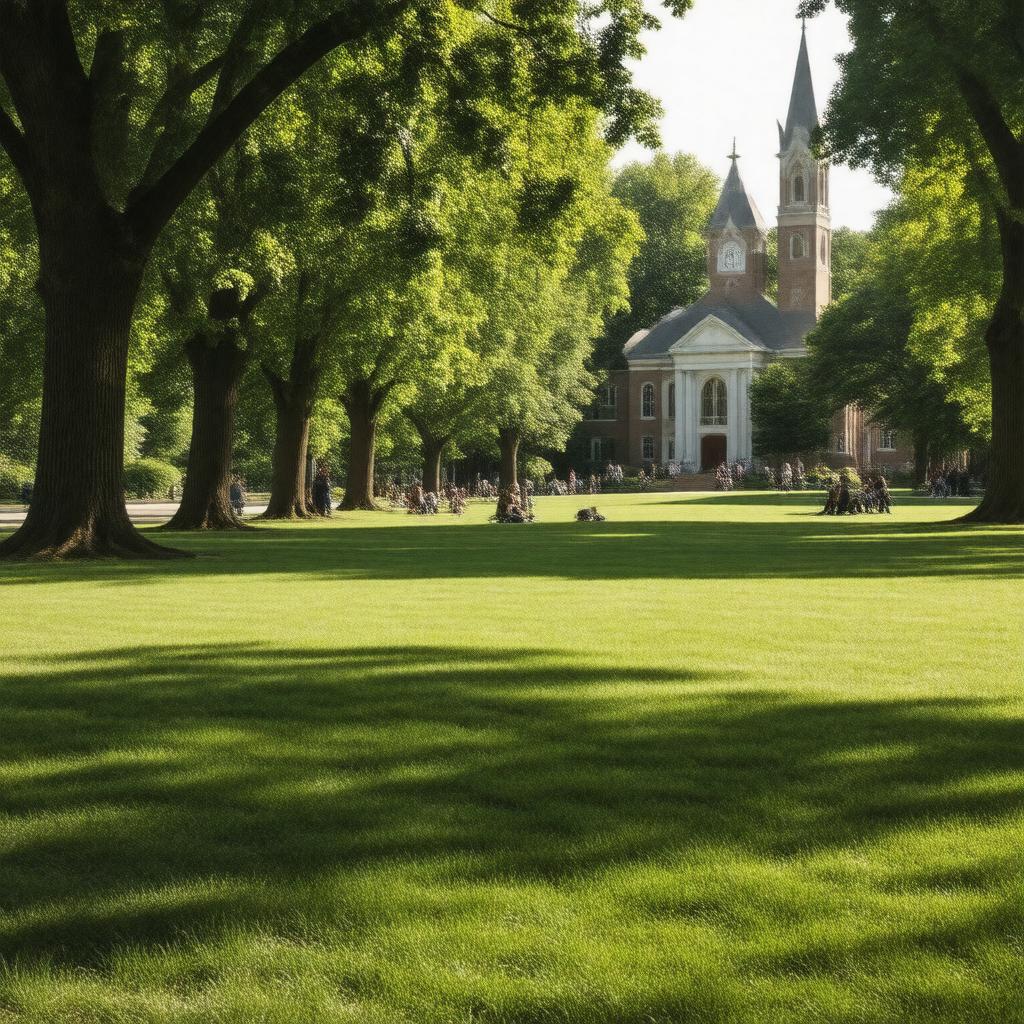 AI-created image of Goddard Chapel Lawn