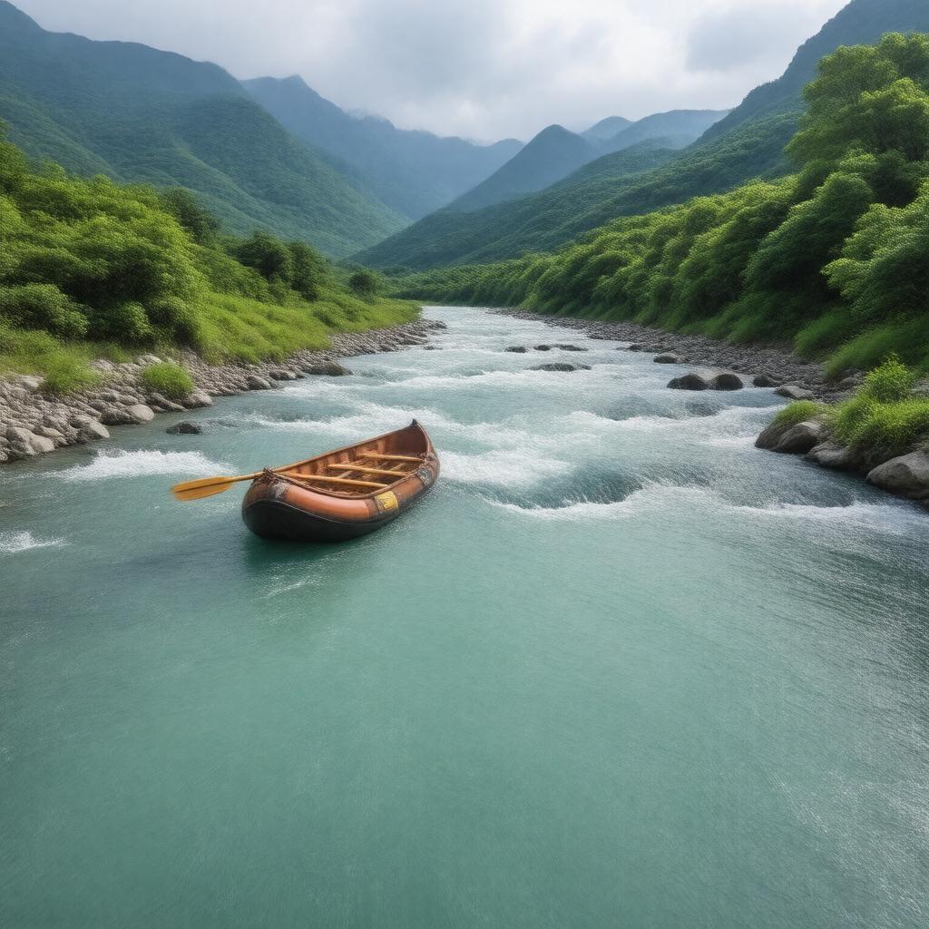 Click to view larger image AI-created image of Gokase River